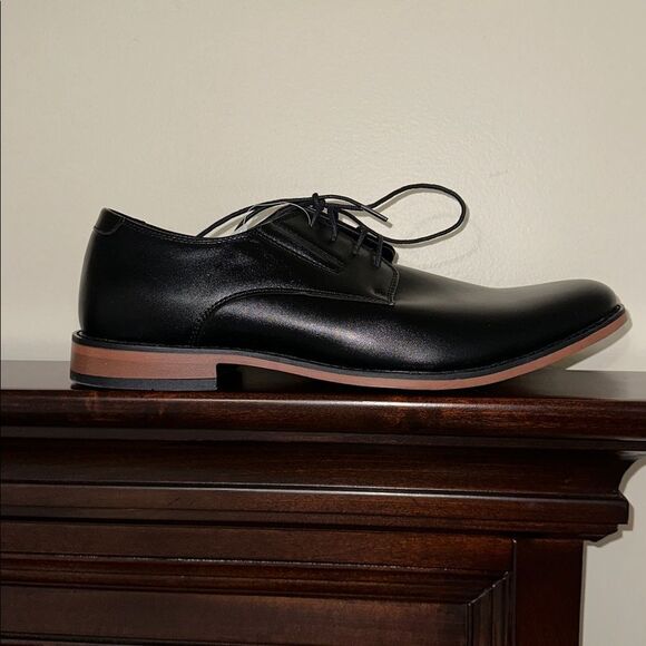 PERRY ELLIS 13W GOTHEMBURE WIDE Black Brown Soles Dress Lace Up Oxford Shoes main image 5